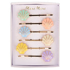 Enamel Shell Hair Slides