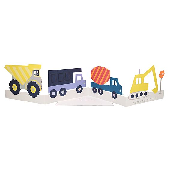 Construction Concertina Card