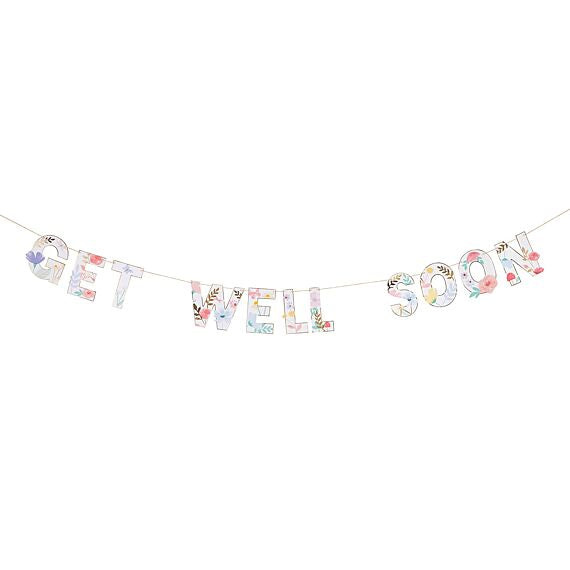 Get Well Soon Garland Card