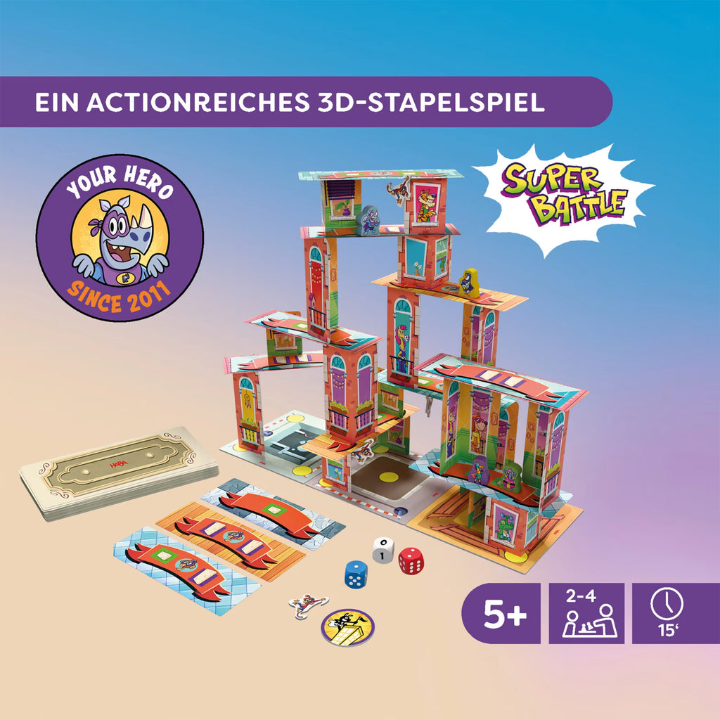 3D stapelspel Rhino Hero - Super Battle
