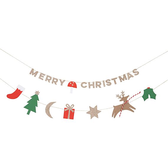 Kerstkaart - Merry Christmas Garland Card