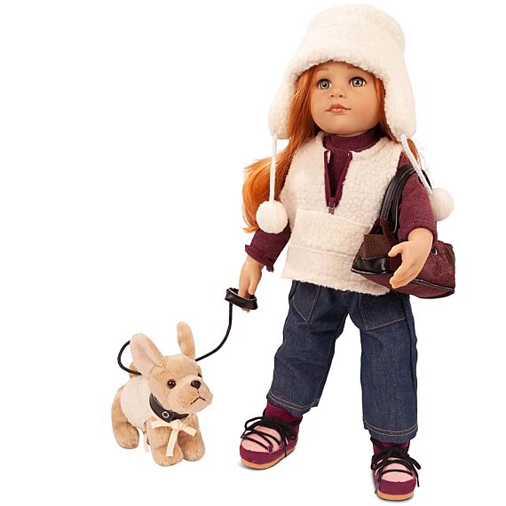 Staande pop Hannah And Her Dog 2023 - 50 cm