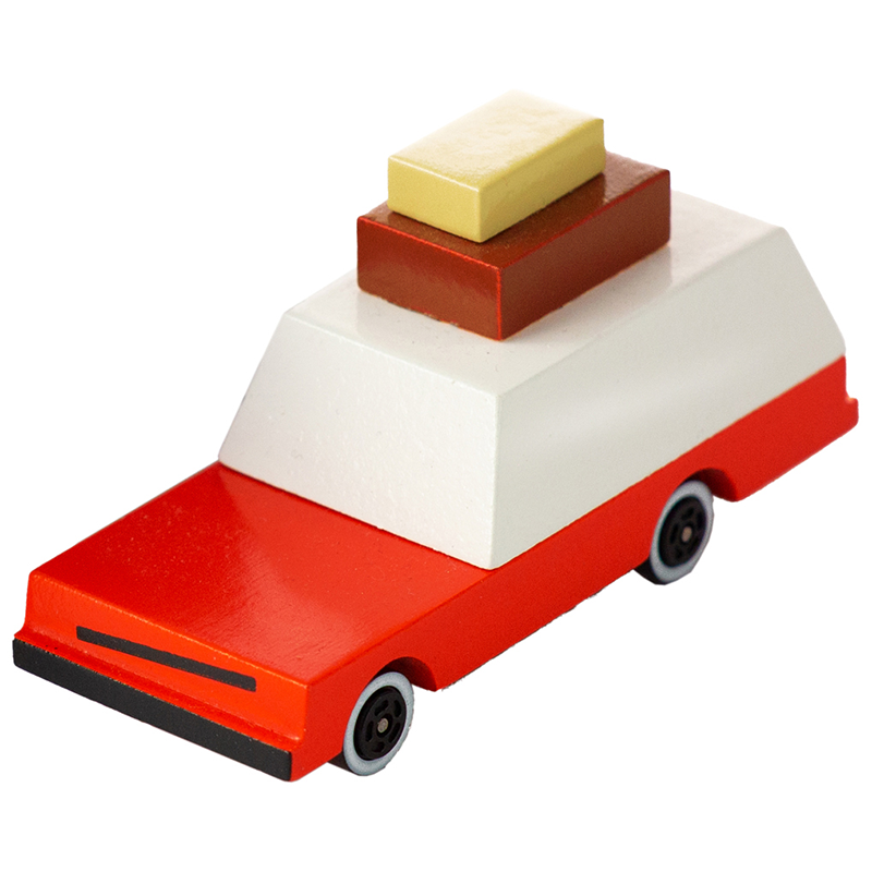 Luggage Wagon (W021) 8,4X4,1X3Cm, Wooden Diecast, Magnetic, In