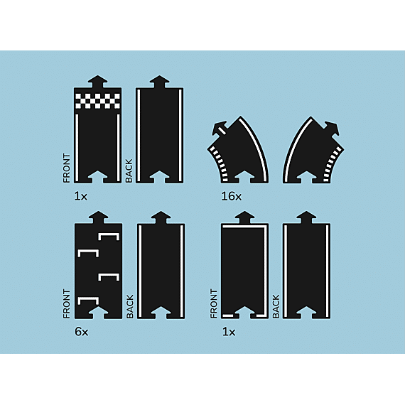 Waytoplay Flexibele Autobaan | Grand Prix | Set Van 24