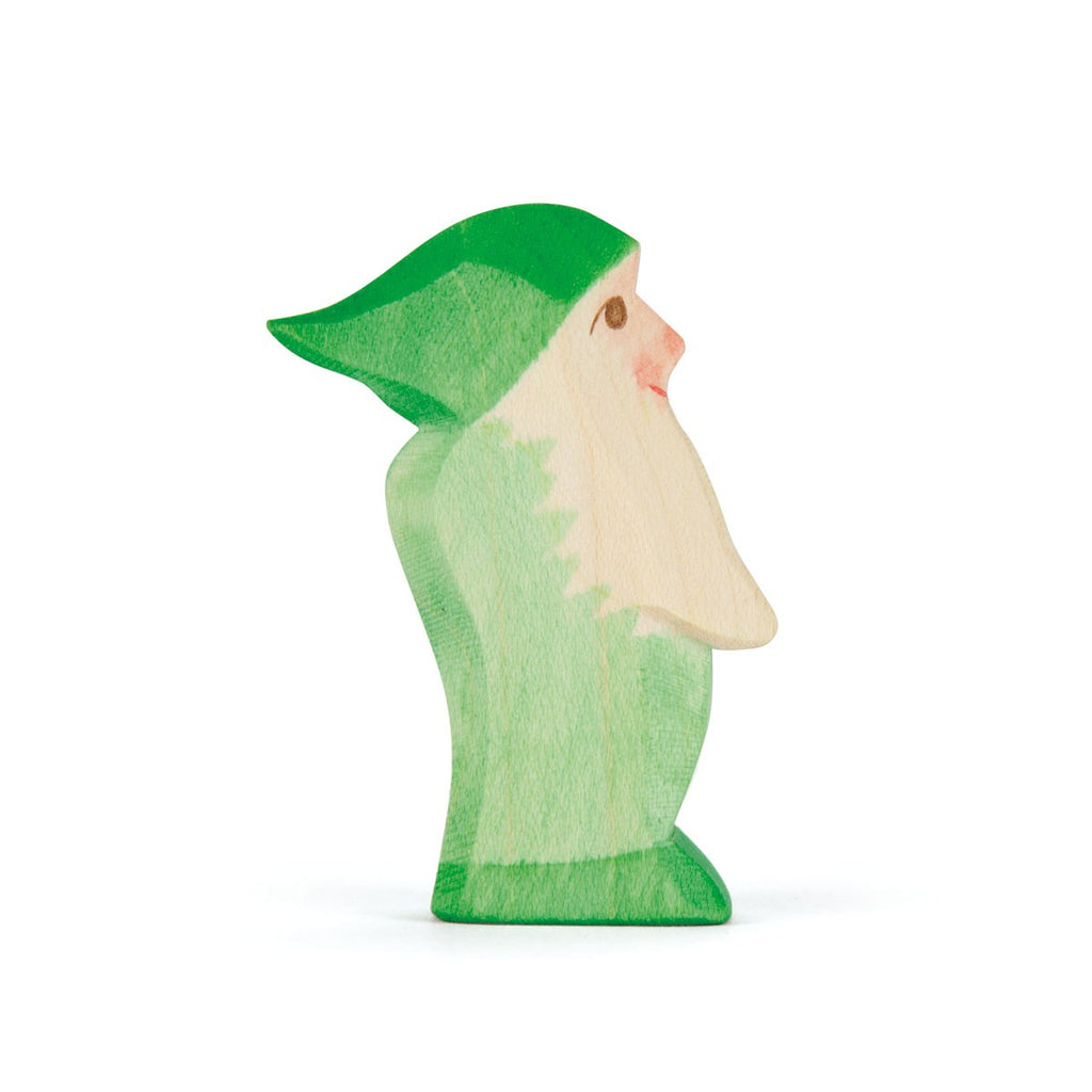 Houten speelfiguur - Dwerg groen