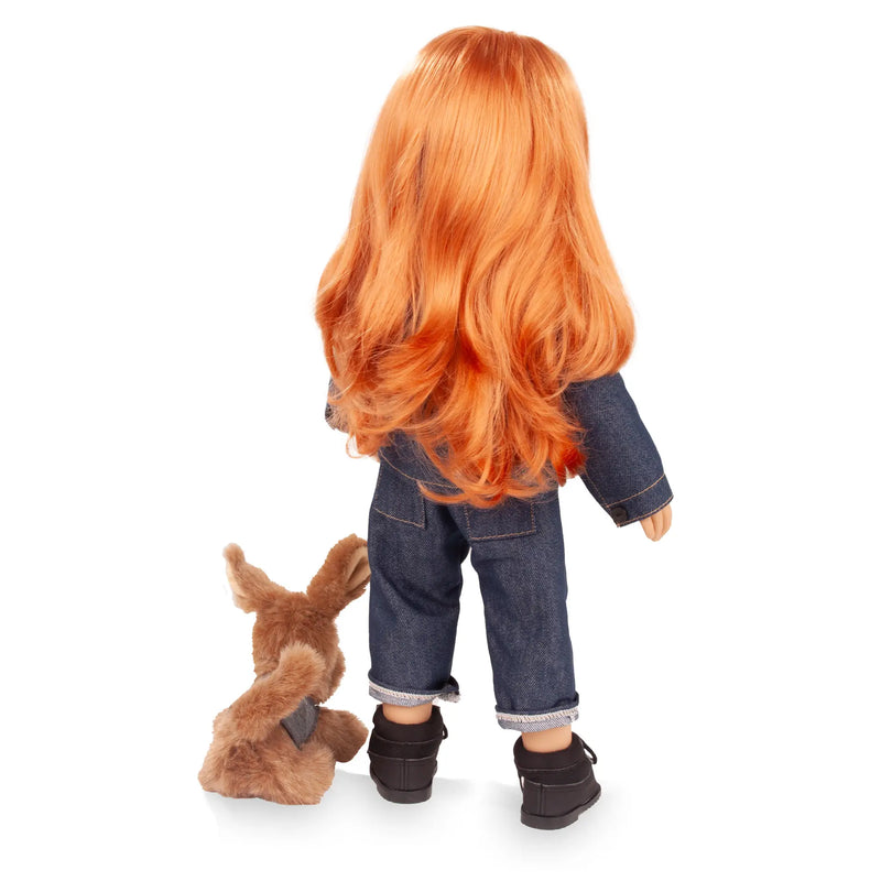 Poupée Hannah et son chien Polly - 50 cm