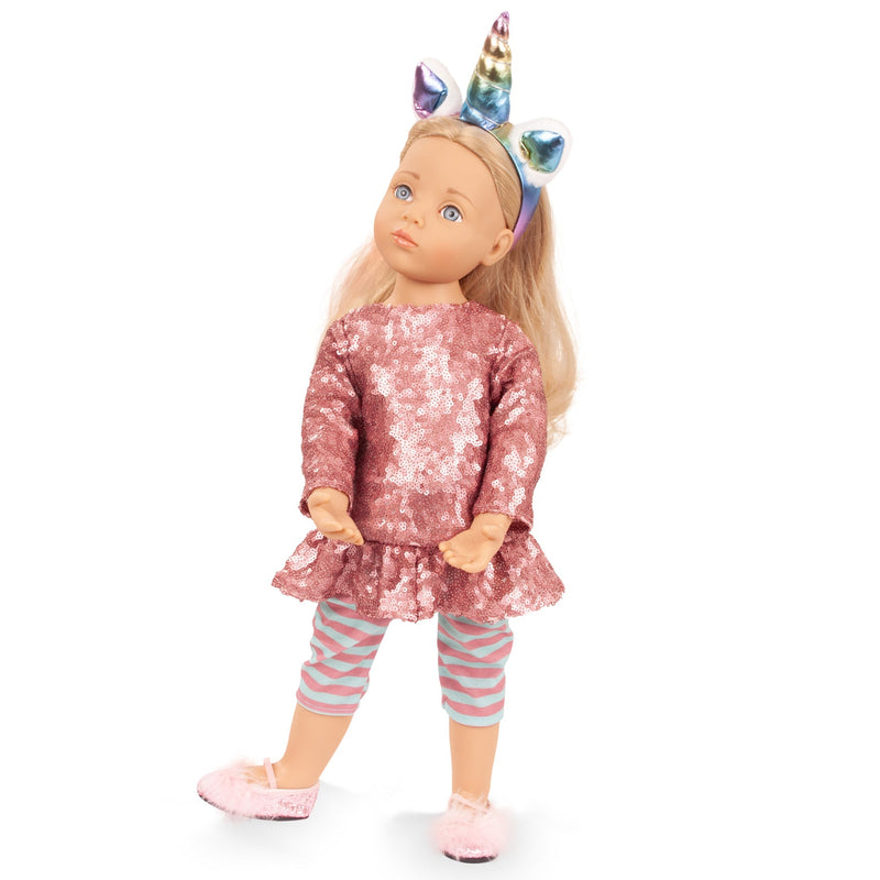 Poupée sur pied Happy Kidz Anna Licorne - 50 cm