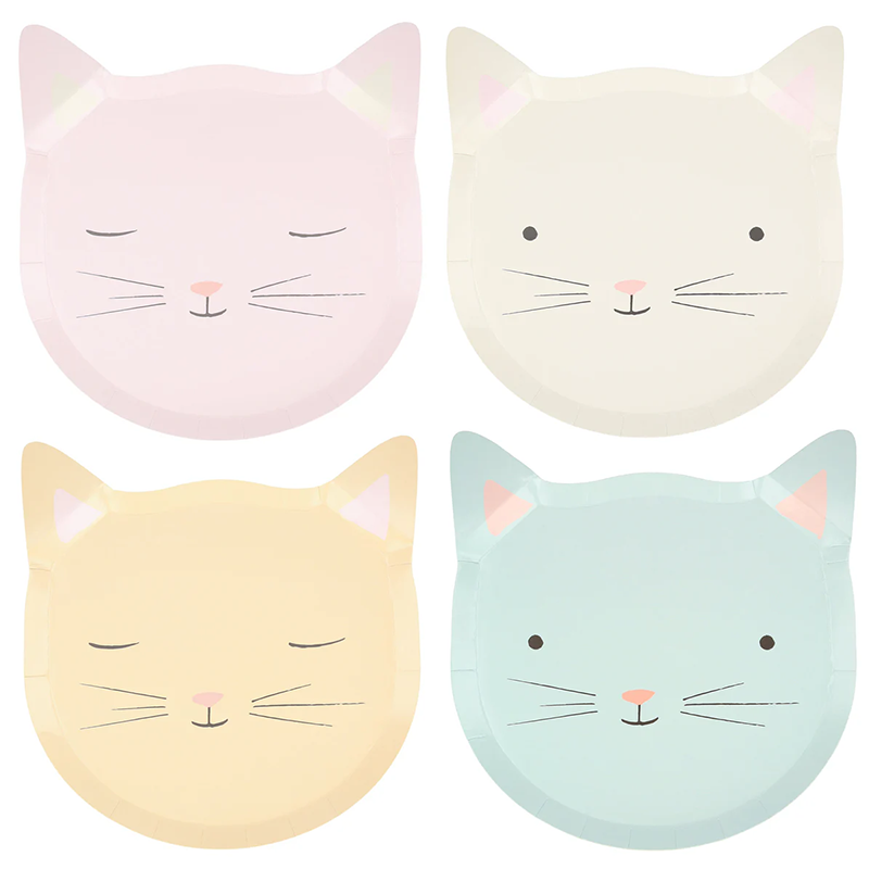 Feestbordjes Cat Plates - set van 8