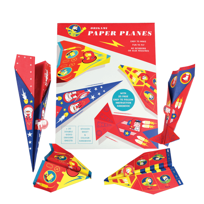 Origamiset - Papieren vliegtuigjes