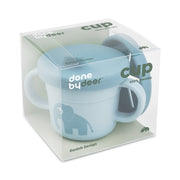 3 - in - 1 beker Foodie Spout Snack Cup - Elphee Blue - Aan tafel Done by Deer - In den Olifant