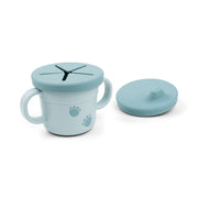 3 - in - 1 beker Foodie Spout Snack Cup - Elphee Blue - Aan tafel Done by Deer - In den Olifant
