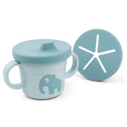 3 - in - 1 beker Foodie Spout Snack Cup - Elphee Blue - Aan tafel Done by Deer - In den Olifant