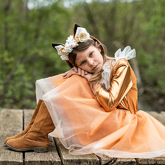 Verkleedjurk Met Diadeem - Woodland Fox