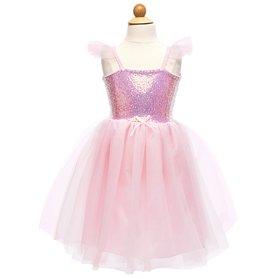 Roze Verkleedjurk - Pink Sequins Princess Dress