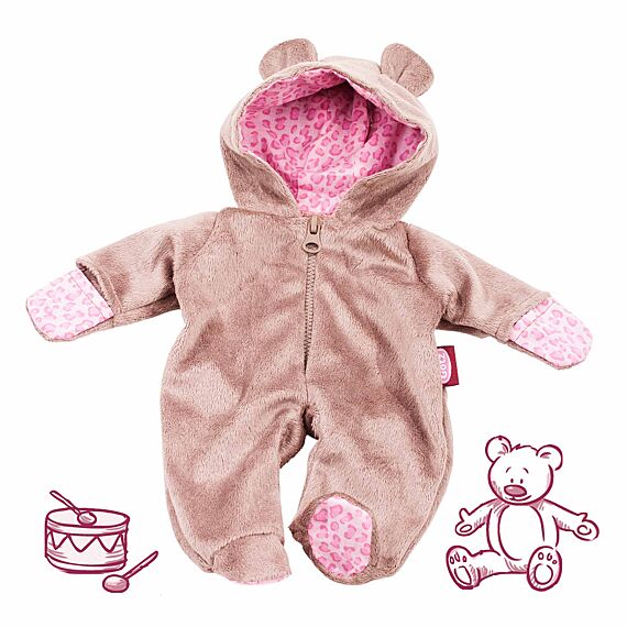 Basic Boutique, Onesie "Teddy", Babypoppen 42-46 Cm