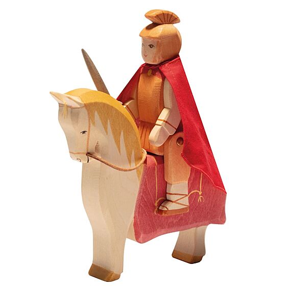 Houten Speelfiguur - St. Maarten Met Paard