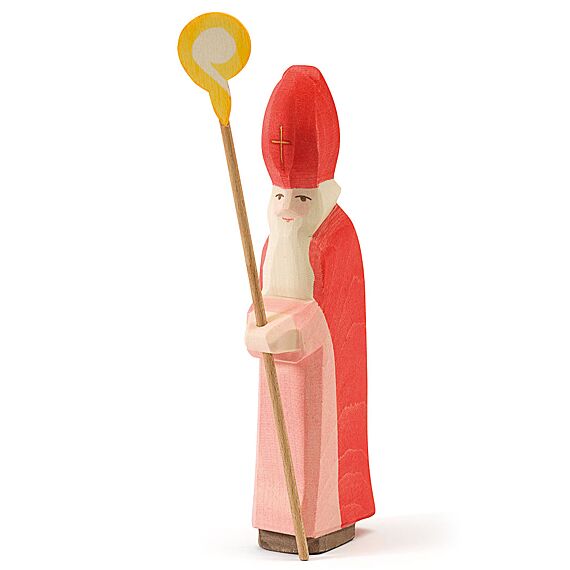 Ostheimer Houten Figuur | Sinterklaas Met Staf