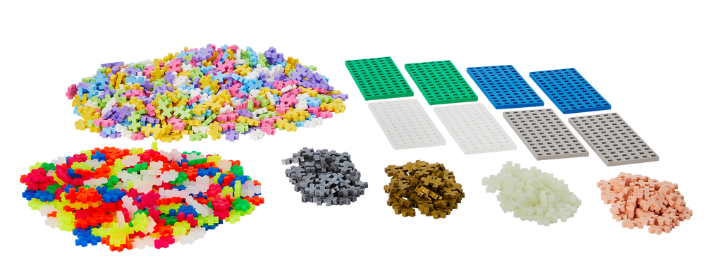 Bouwstenen Plus-Plus Learn to Build Pastel Super Set - 1200 stuks