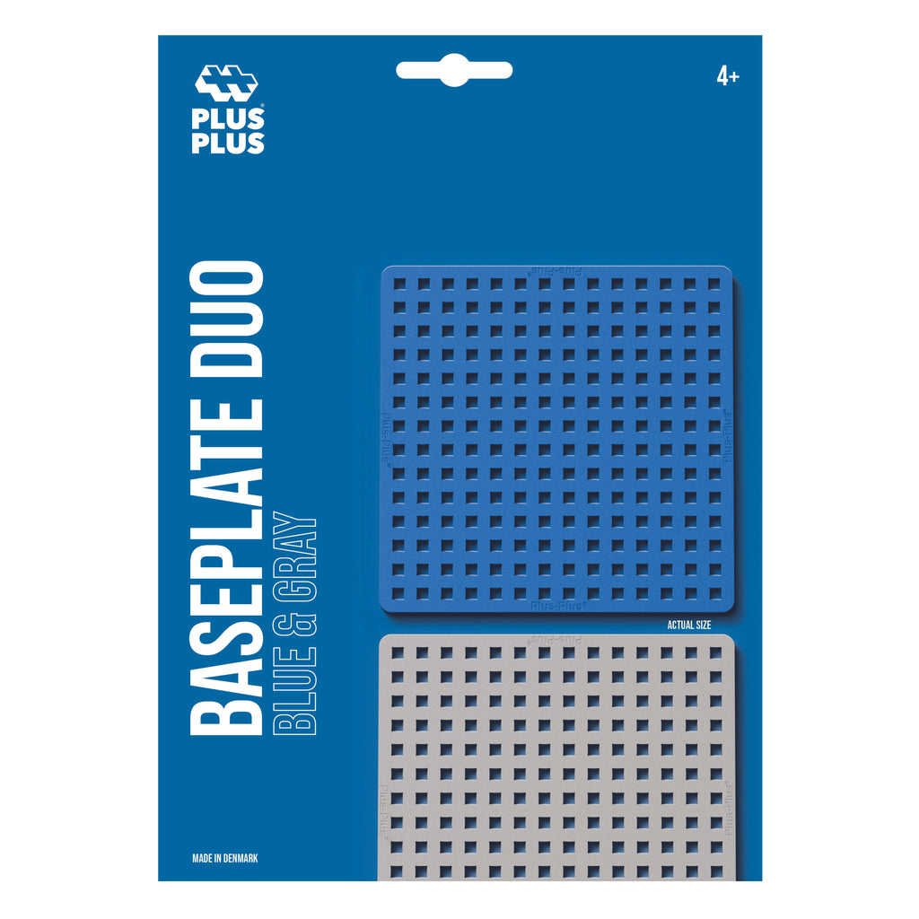 Baseplate blue - grey Plus-Plus: 2 pieces