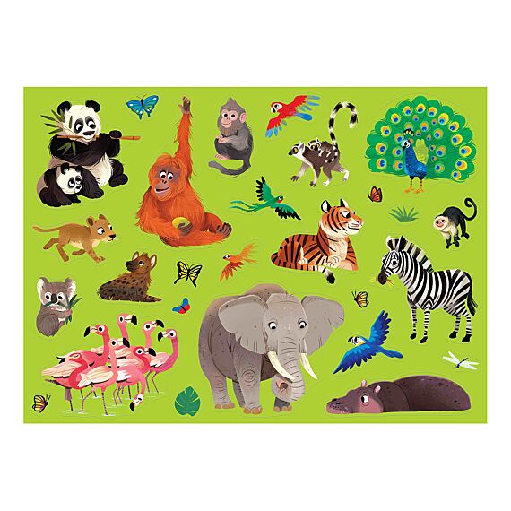 Kleur Poster - Jungle Dieren