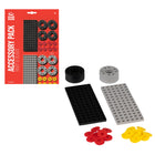 Plus-Plus Accessory Pack Grey/Black Small & Wheels - 26 stuks