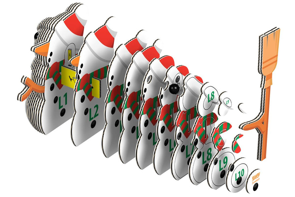 3D puzzel - Kerst Sneeuwman - Speciale puzzels Eugy - In den Olifant