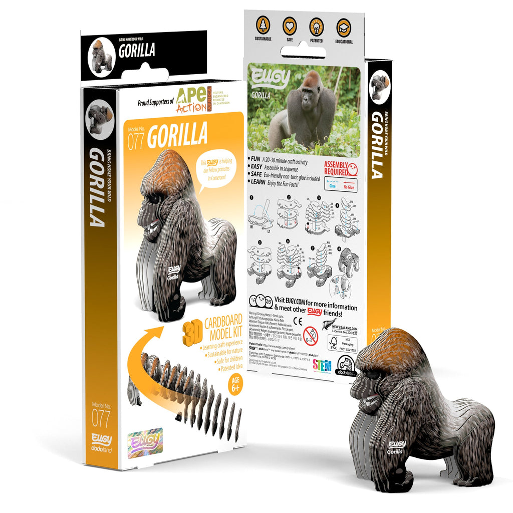 3D puzzel - Wild Dier Gorilla - Speciale puzzels Eugy - In den Olifant