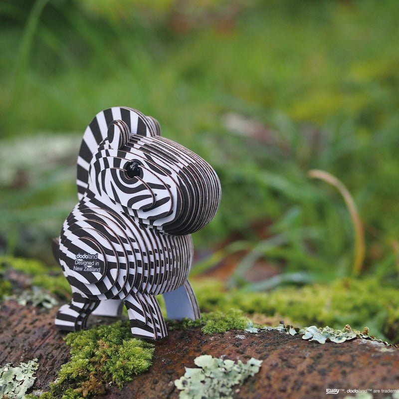 3D puzzel - Wild Dier Zebra - Speciale puzzels Eugy - In den Olifant