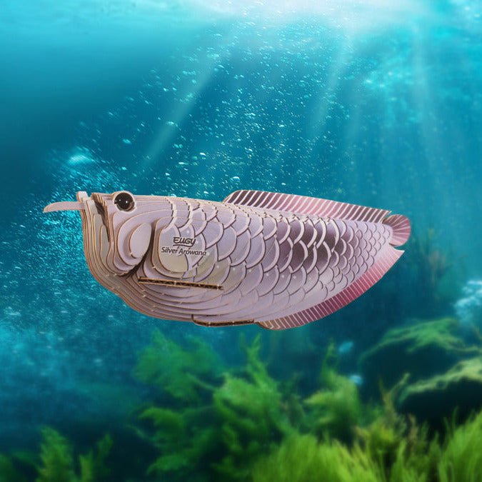 3D puzzel - Zilveren Arowana - Speciale puzzels Eugy - In den Olifant