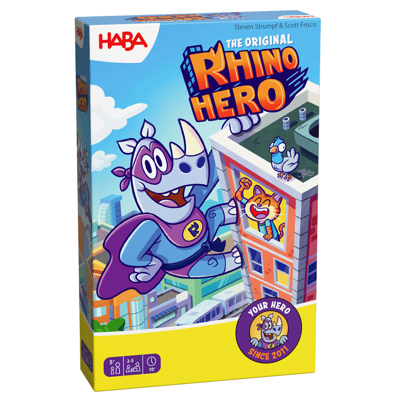 3D stapelspel met kaarten Rhino Hero The Original - Behendigheidspellen Haba - In den Olifant