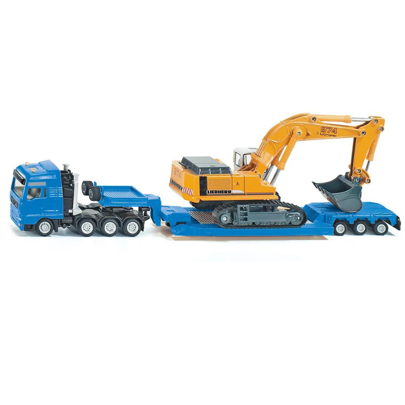Dieplader met graafmachine 1:87