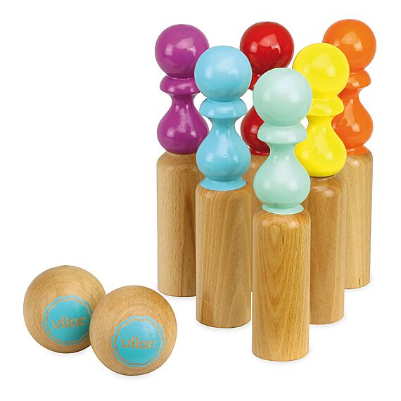 Houten Kegelspel | 6 Bowling Pins Retro