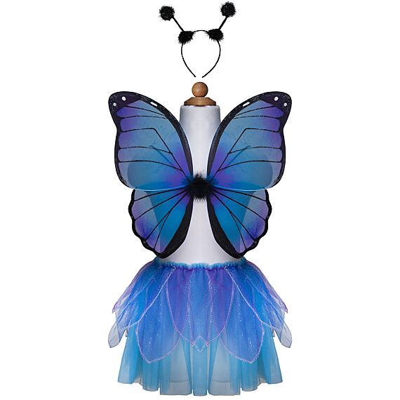 Verkleedset Midnight Butterfly Set Blue