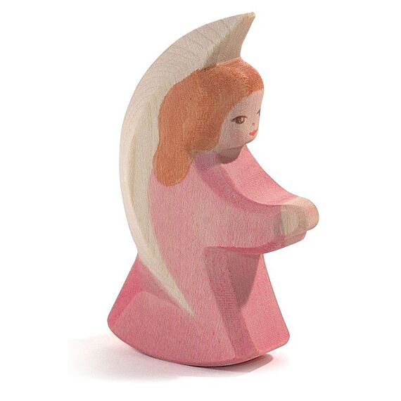 Houten Figuur - Engeltje Roze