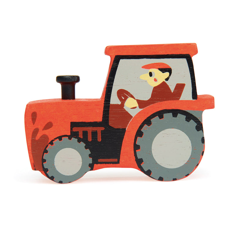 Houten Boerderijfiguur - Tractor