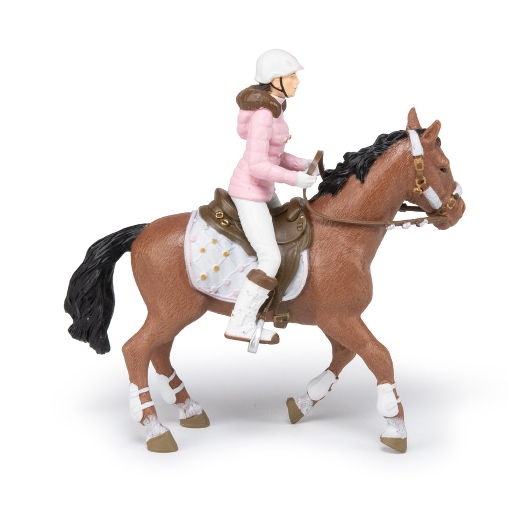 Winter Ruiter Meisje Roze