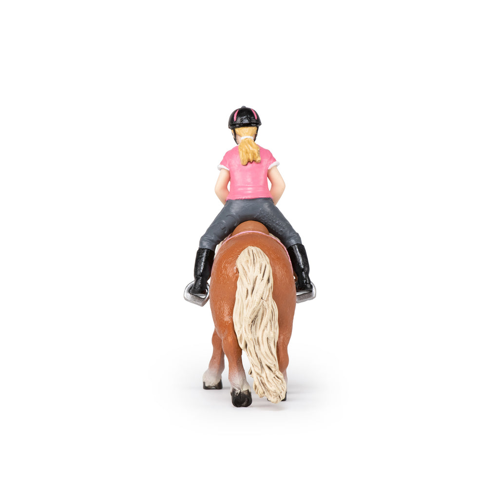 Shetland pony met zadel