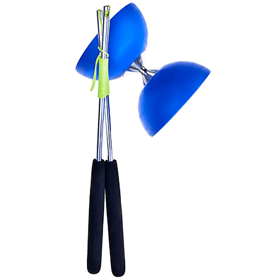 Blauwe Diabolo Met Aluminium Stokken