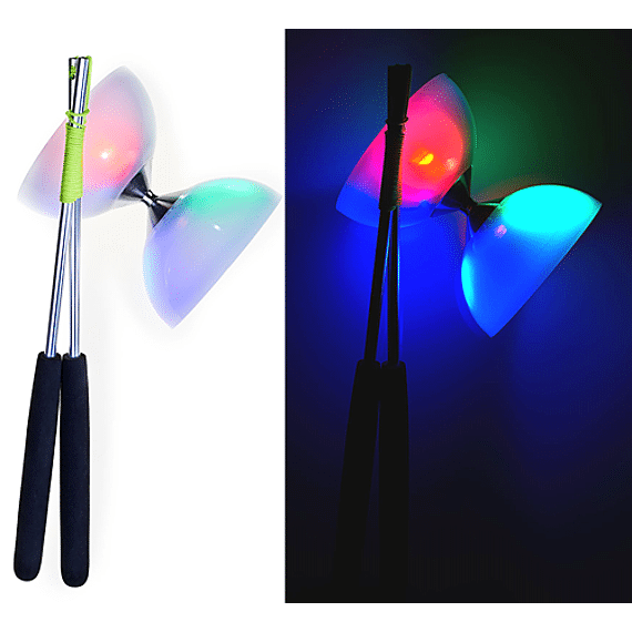 Diabolo Met Led Licht En Aluminium Stokken