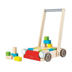 Houten Duwwagen Met Blokken - Baby Walker