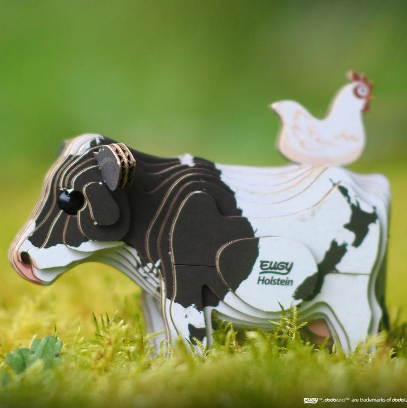 3D puzzel - Boerderijdier Holstein Friese Koe