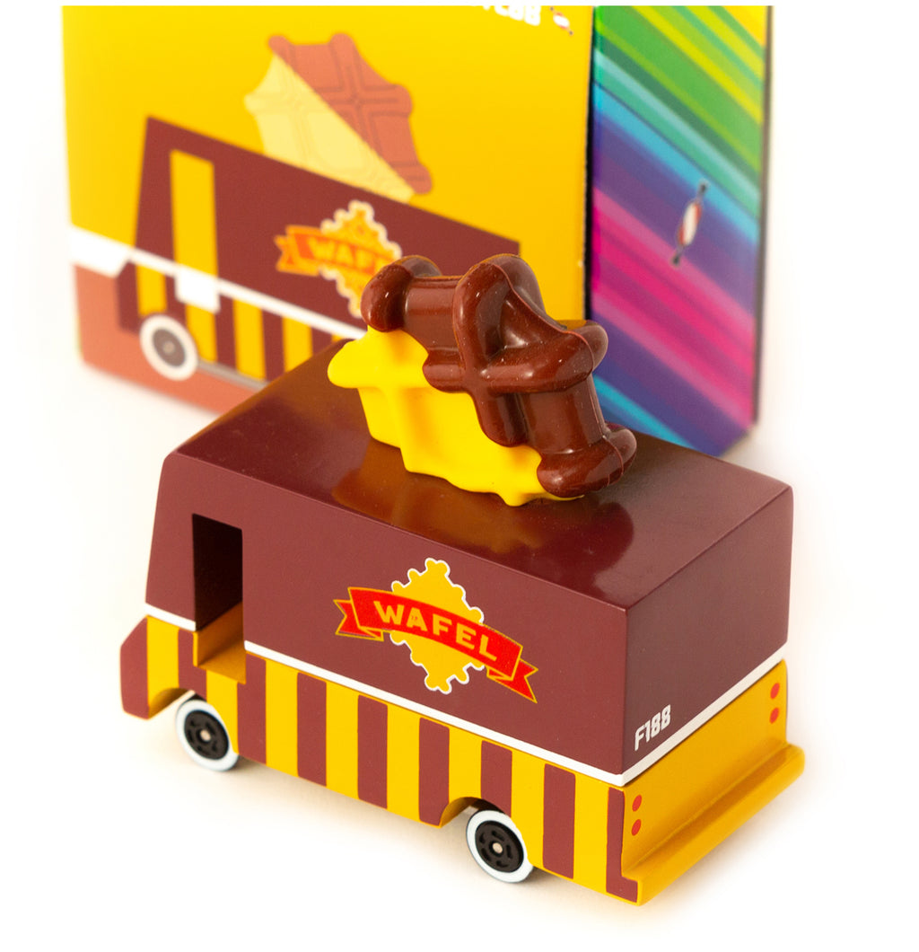 Waffle Van (F188) 8,4X4,1X6,5Cm, Wooden Diecast, In Giftbox, 3+