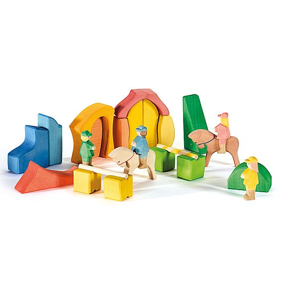 Ostheimer Houten Blokkenset | Rainbow Rider Farm Set