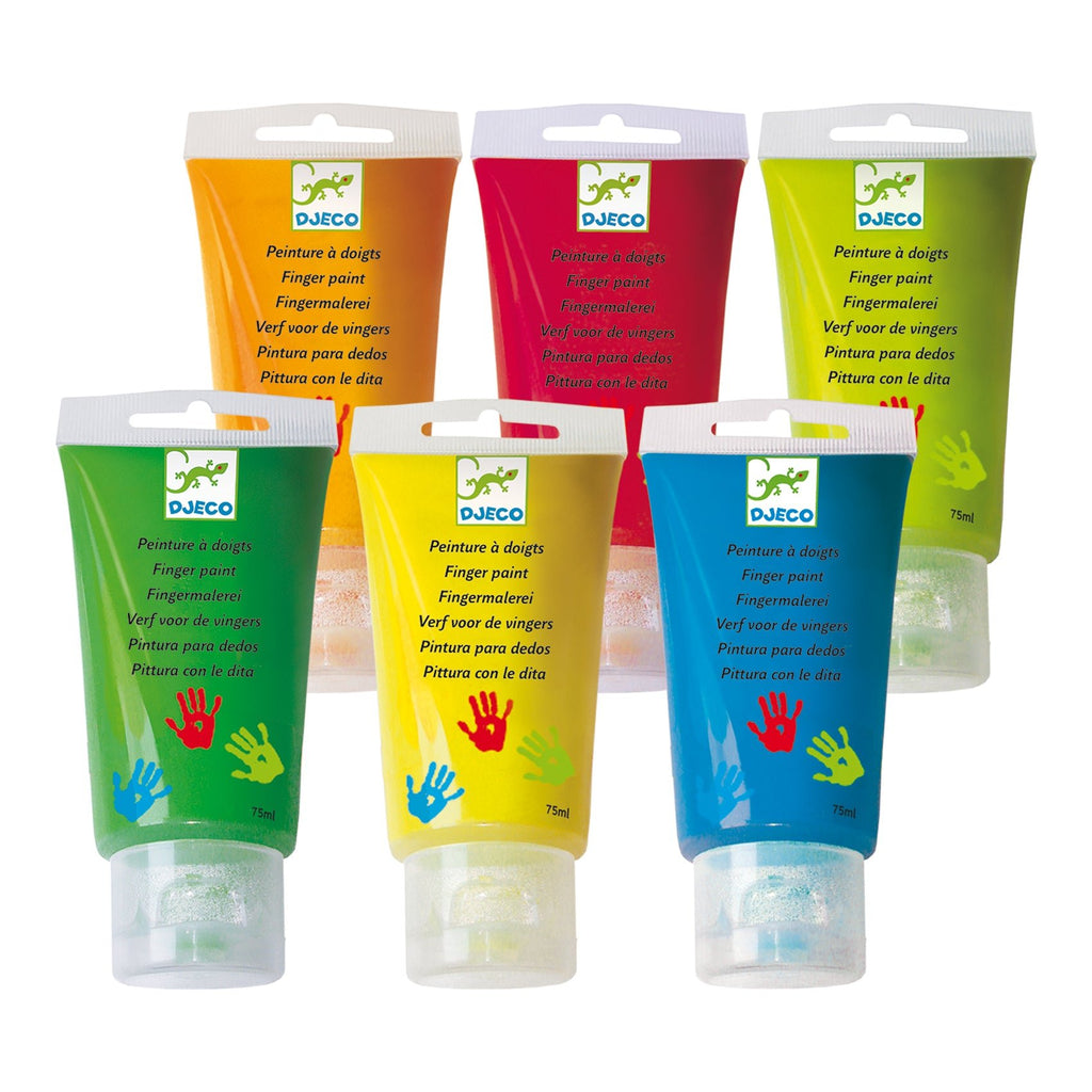 6 Tubes Vingerverf - Schilderen Djeco - In den Olifant