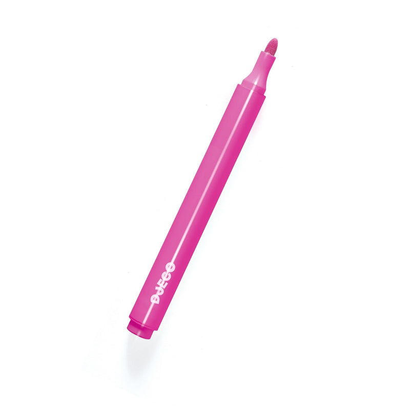 6 verfstiften - Jaren 80 - Kleuren en tekenen Djeco - In den Olifant