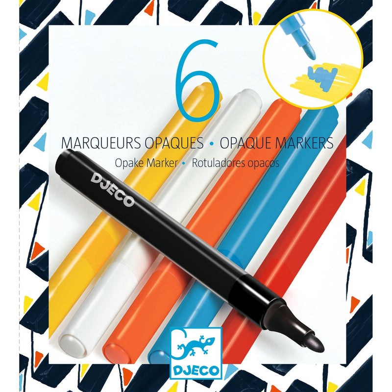 6 verfstiften - Street Art - Kleuren en tekenen Djeco - In den Olifant