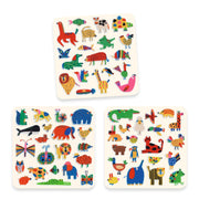 60 vilten stickers - Animals Everywhere - Stickers en stickersets Djeco - In den Olifant