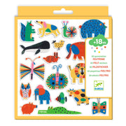60 vilten stickers - Animals Everywhere - Stickers en stickersets Djeco - In den Olifant