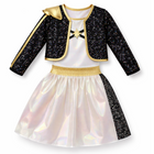 Verkleedjurk K-Pop Rock Star Warrior Set with Jacket & Attached Shirt and Skirt