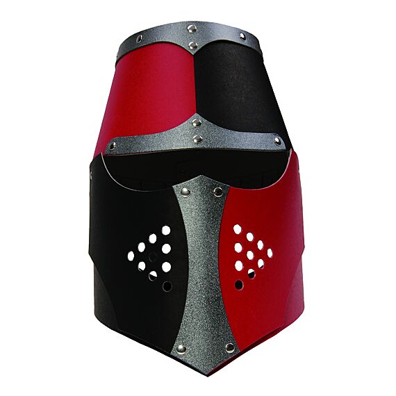 Stoere Zwart Met Rode Ridderhelm | Norman